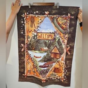 Cabin welcome flag
